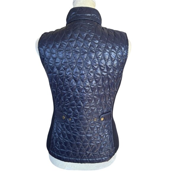 Talbots Petites blue sleeveless mock neck puffy vest women's size SP - Picture 4 of 12